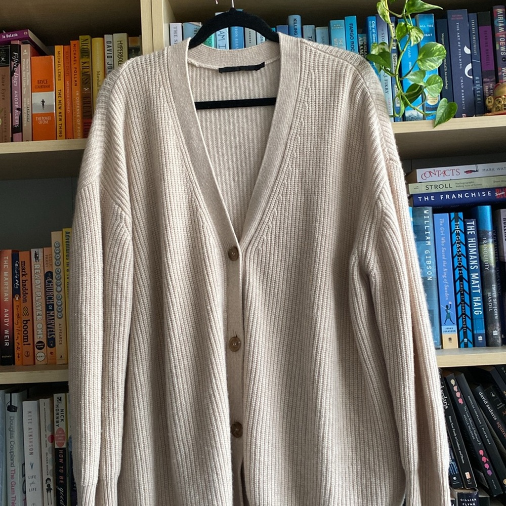 Jenni Kayne Cashmere Cocoon Cardigan in Oatmeal - Picture 6 of 8